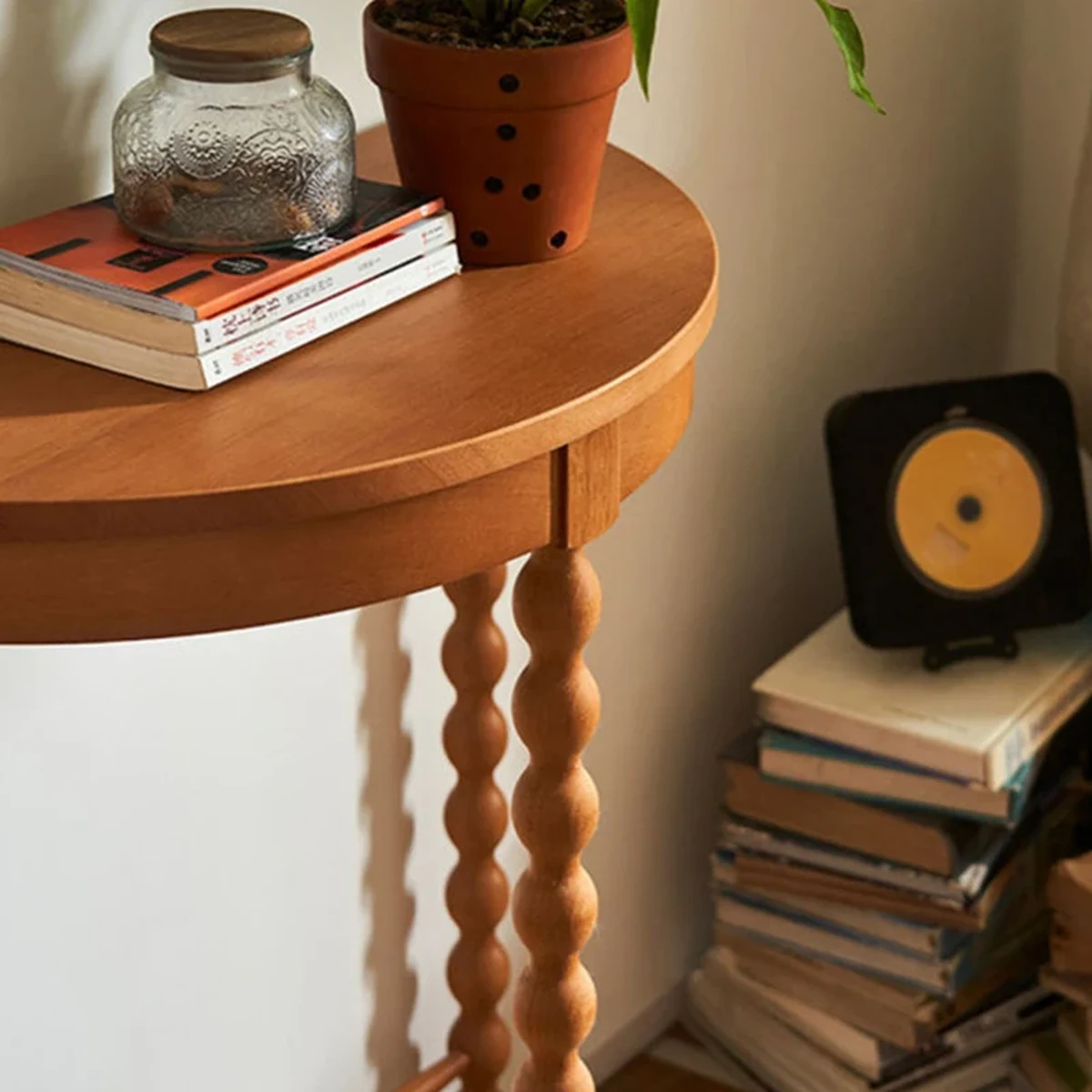 Retro Solid Wood Console Accent Table