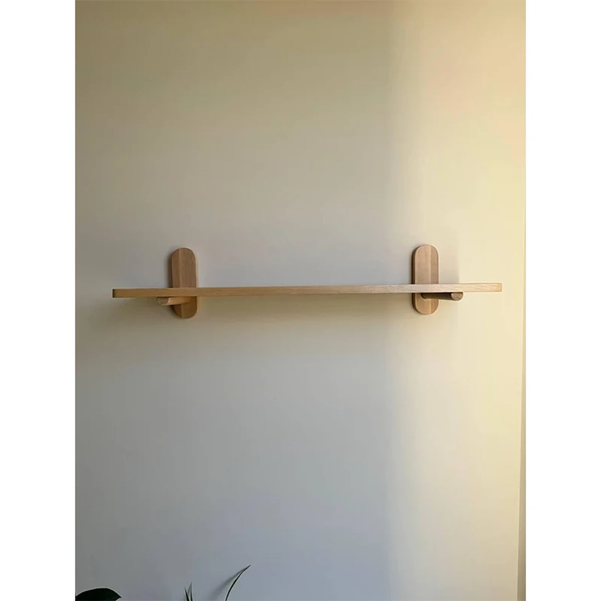 Farmhouse Solid Wood Round Floating Wall Shelf