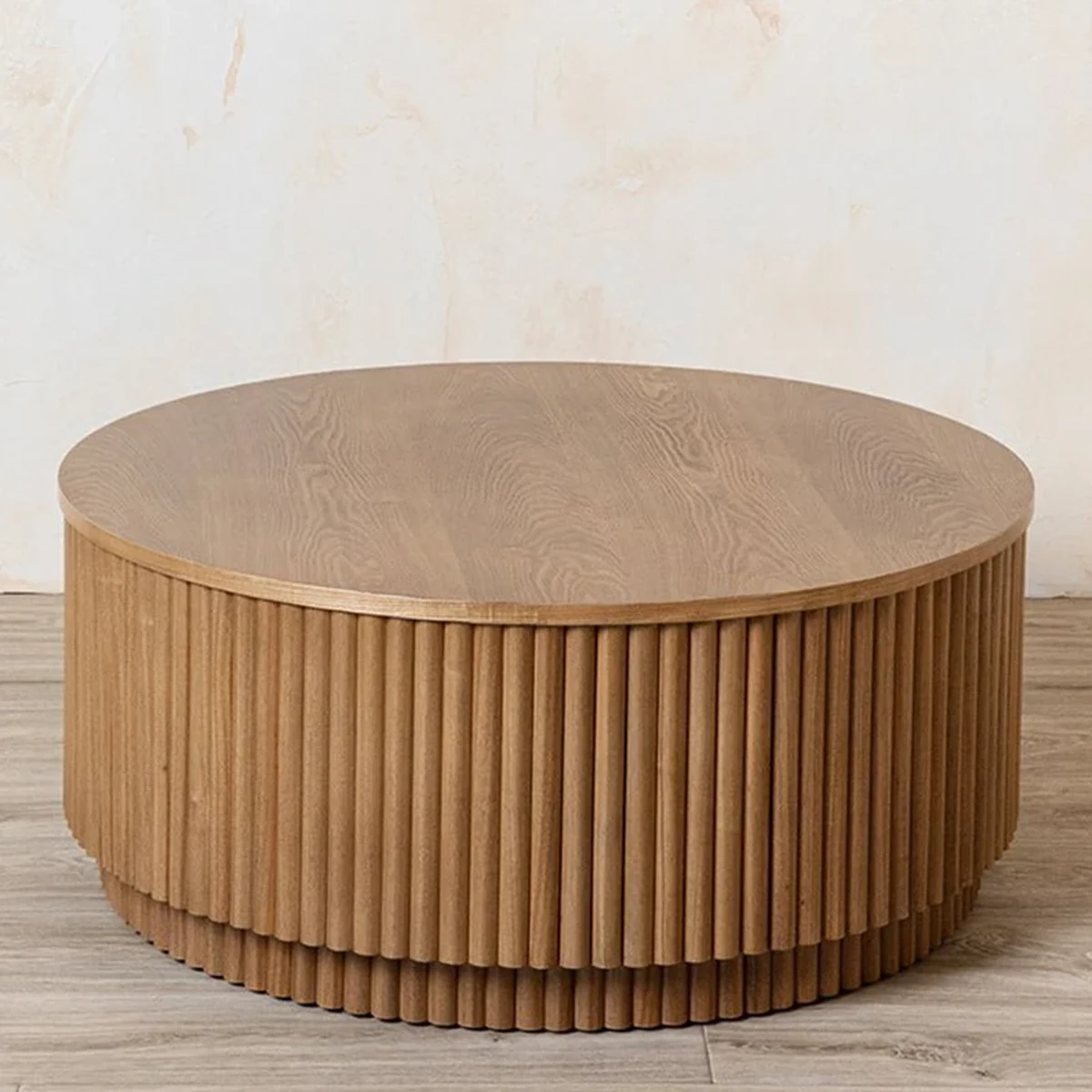 Farmhouse Solid Wood Round Coffee Accent Table