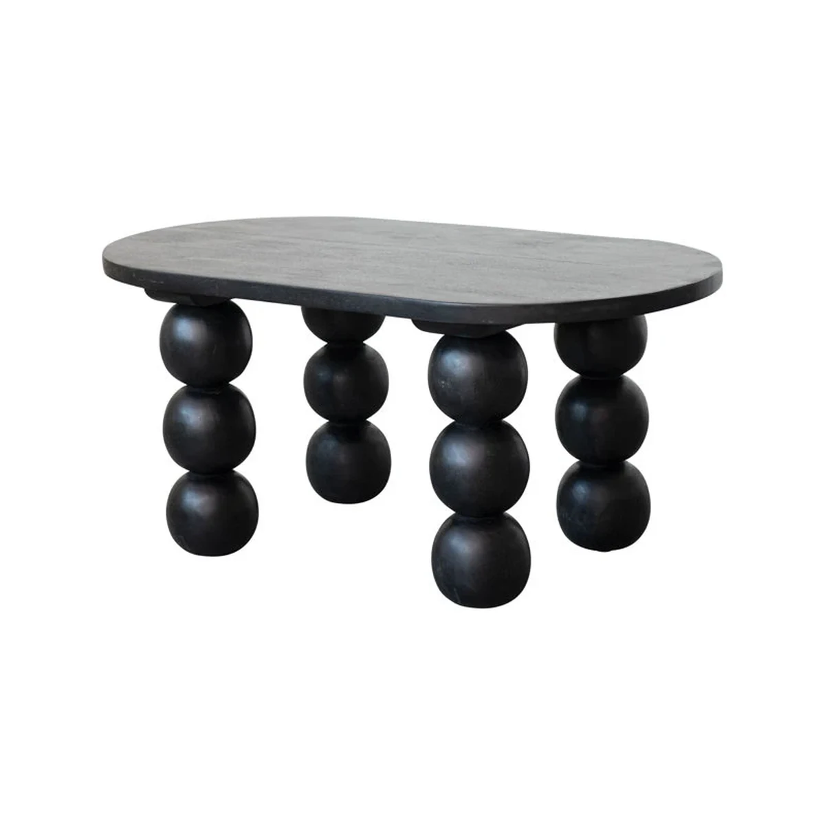 Modern Solid Wood Oval Coffee Accent Table