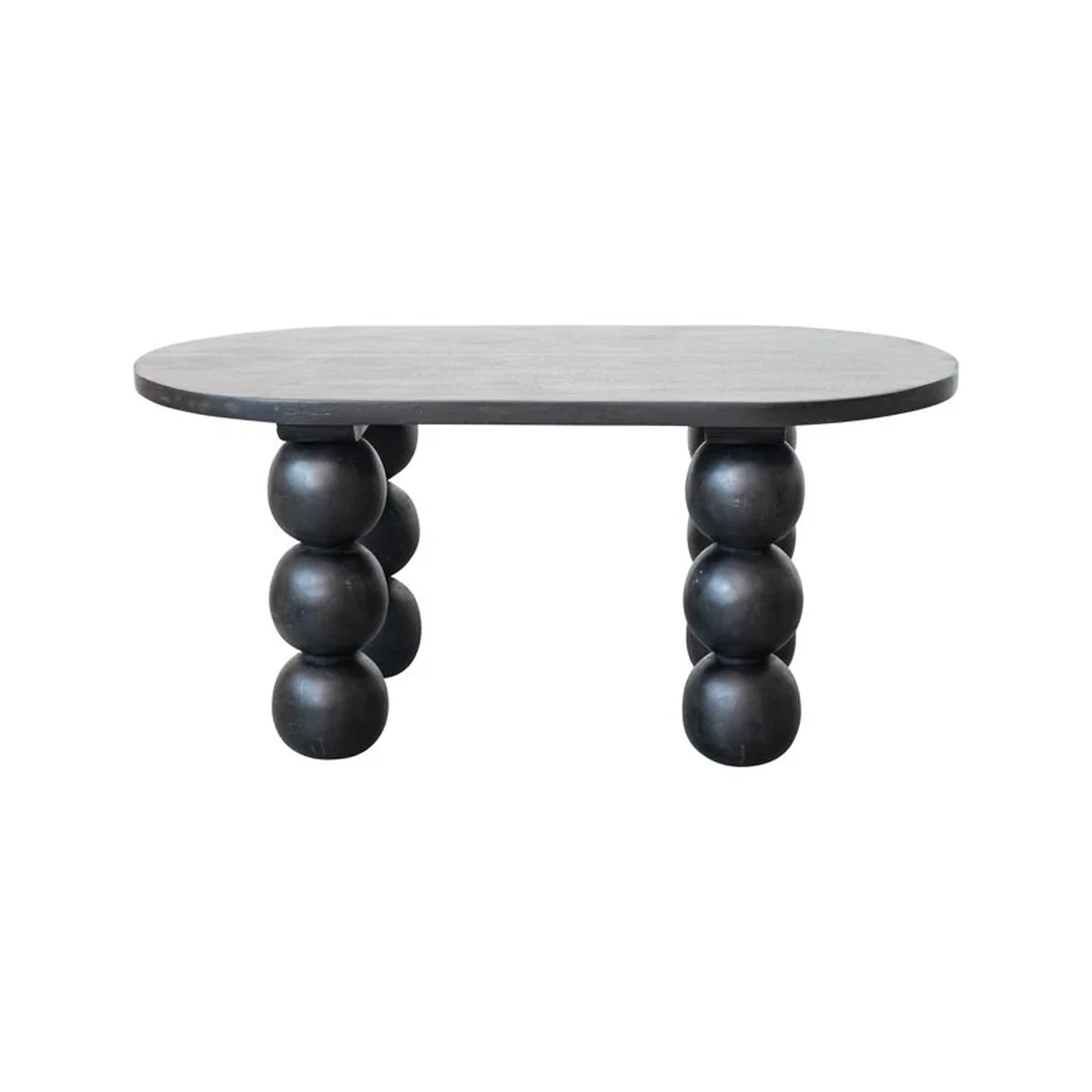 Modern Solid Wood Oval Coffee Accent Table
