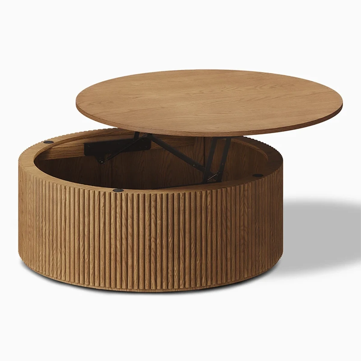 Farmhouse Solid Wood Round Coffee Accent Table