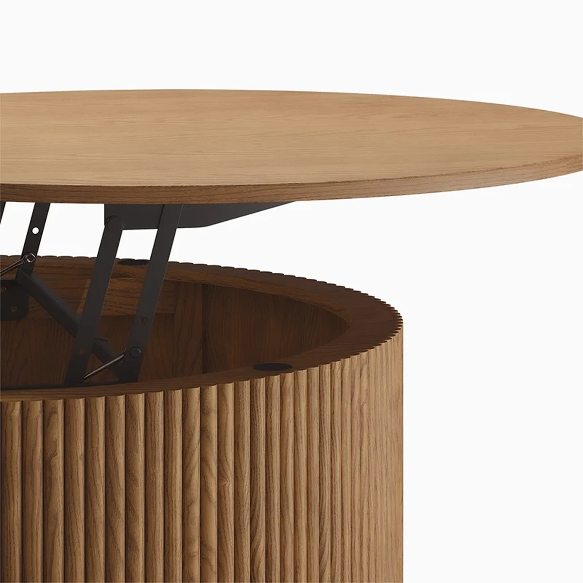 Farmhouse Solid Wood Round Coffee Accent Table