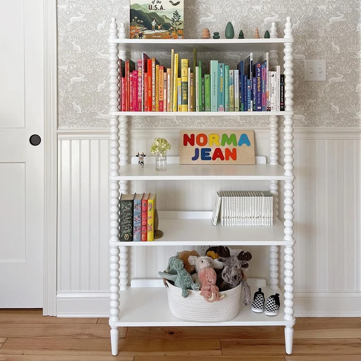 Vintage Solid Wood Storage Shelf