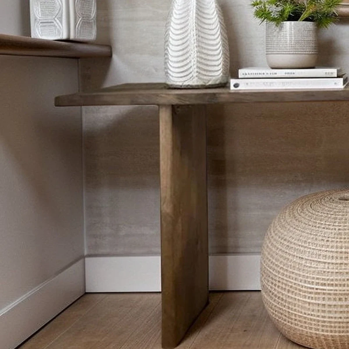 Farmhouse Solid Wood Console Accent Table