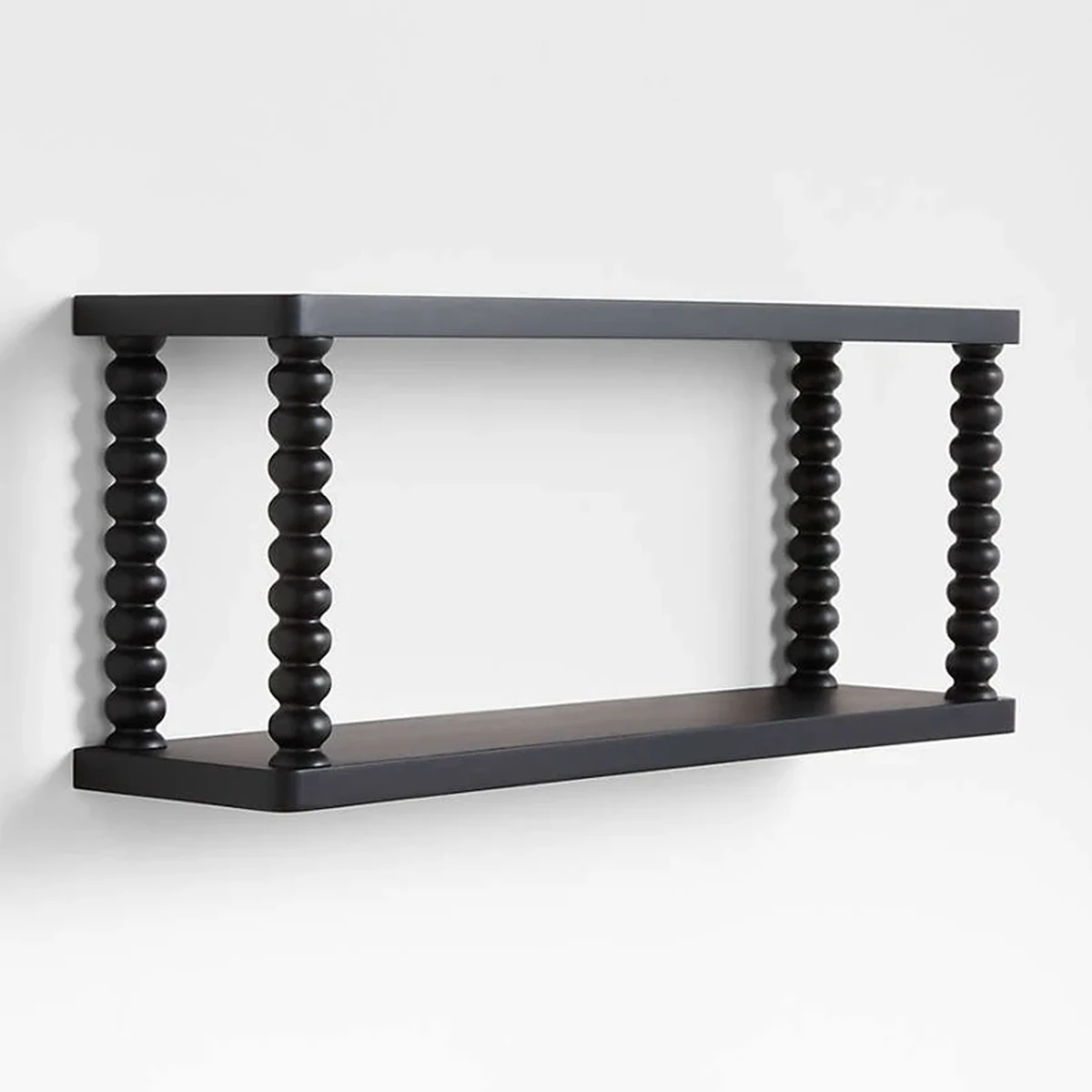 Classic Solid Wood 2-Tier Floating Floating Wall Shelf