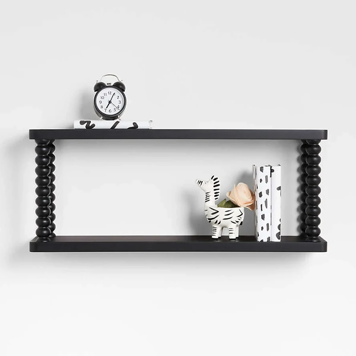 Classic Solid Wood 2-Tier Floating Floating Wall Shelf