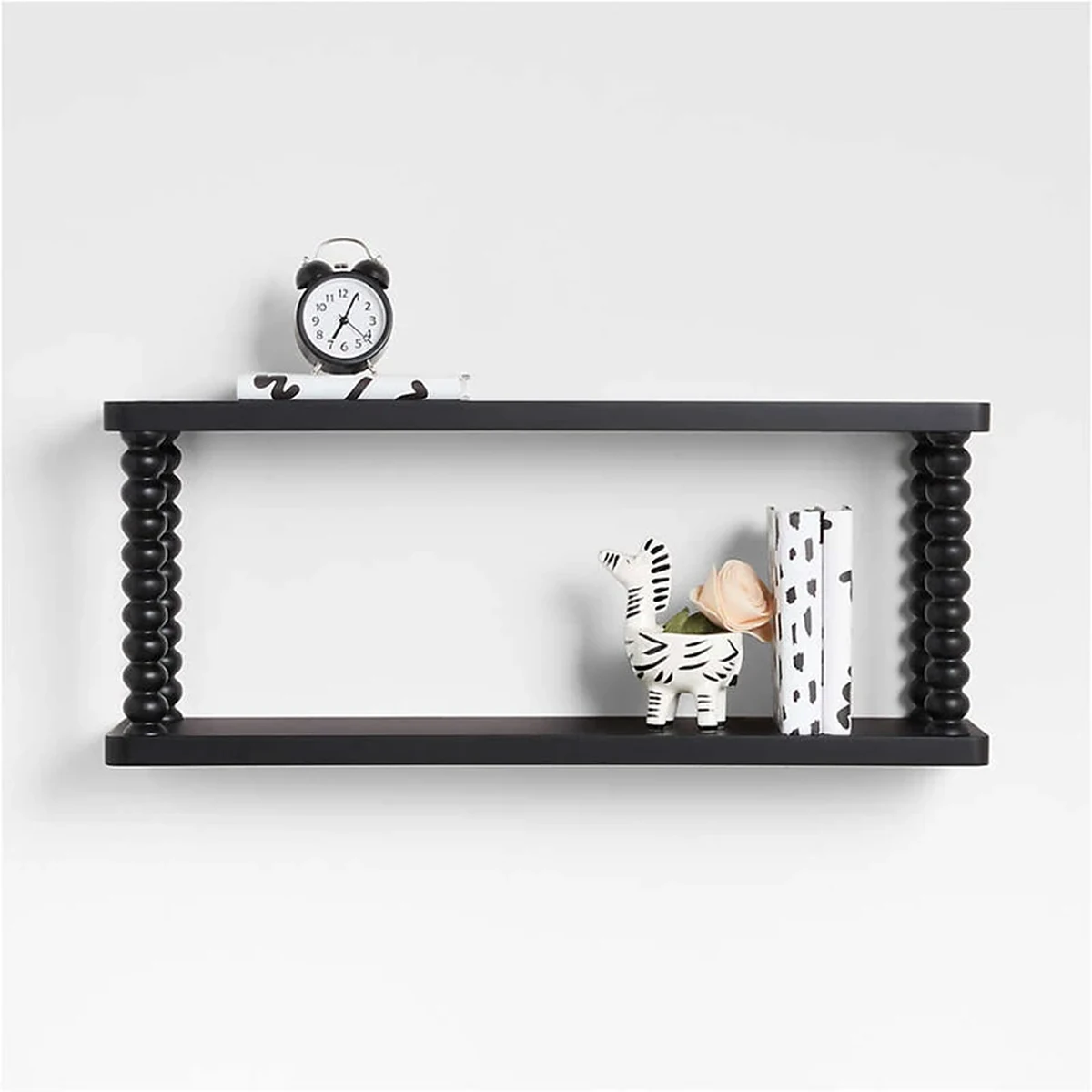 Classic Solid Wood 2-Tier Floating Floating Wall Shelf