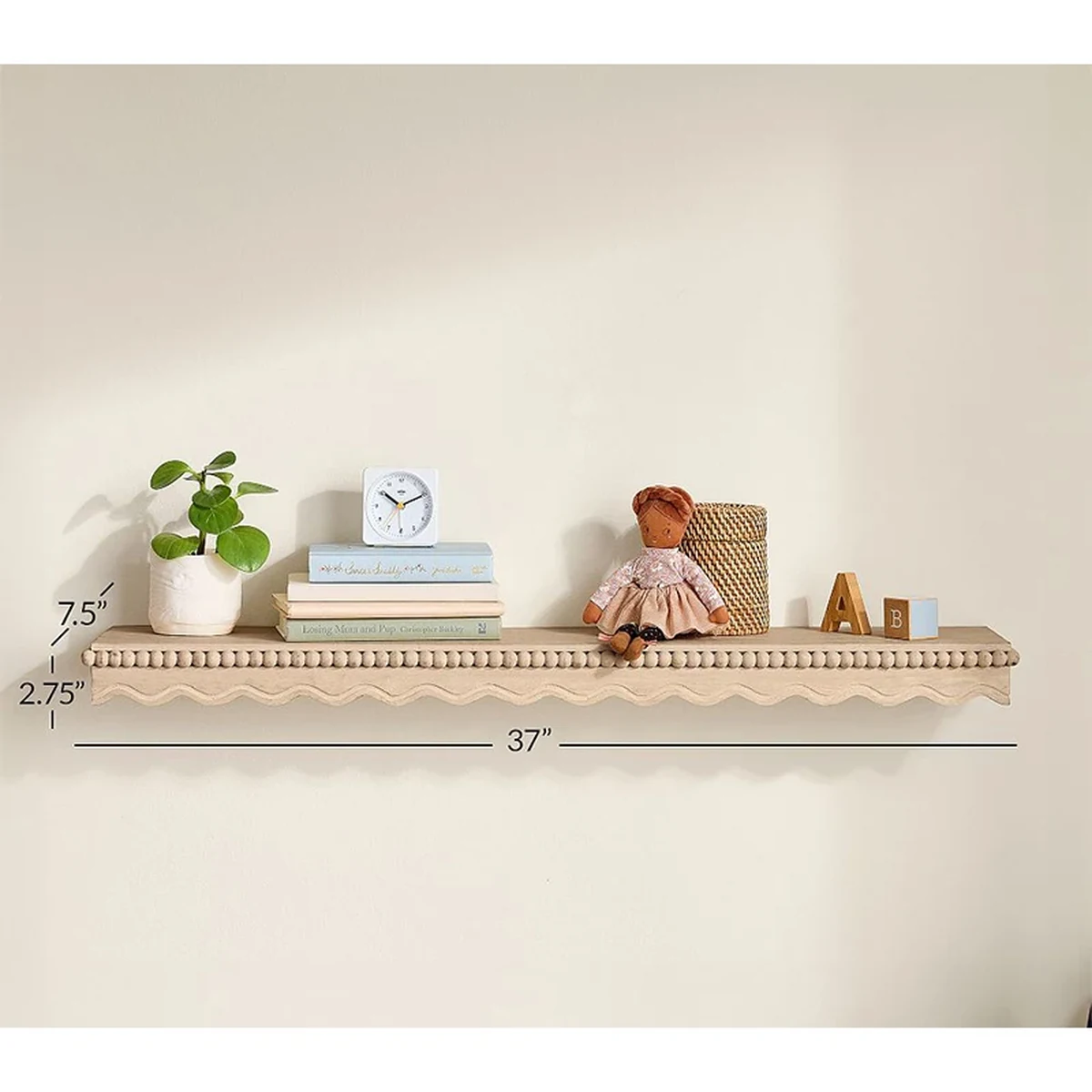 Classic Solid Wood Floating Wall Shelf
