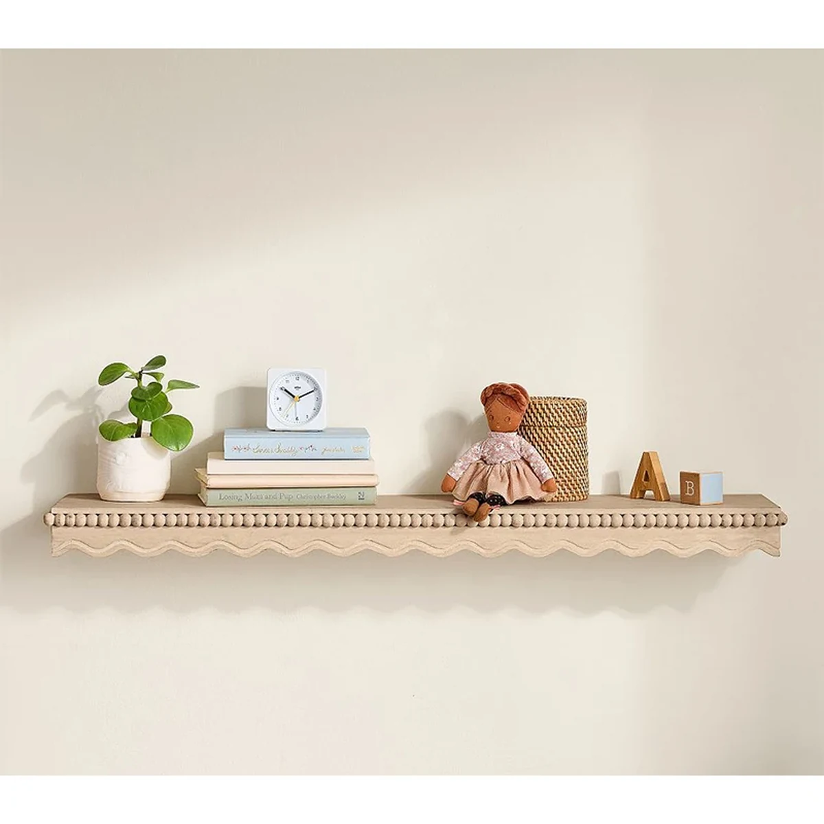 Classic Solid Wood Floating Wall Shelf