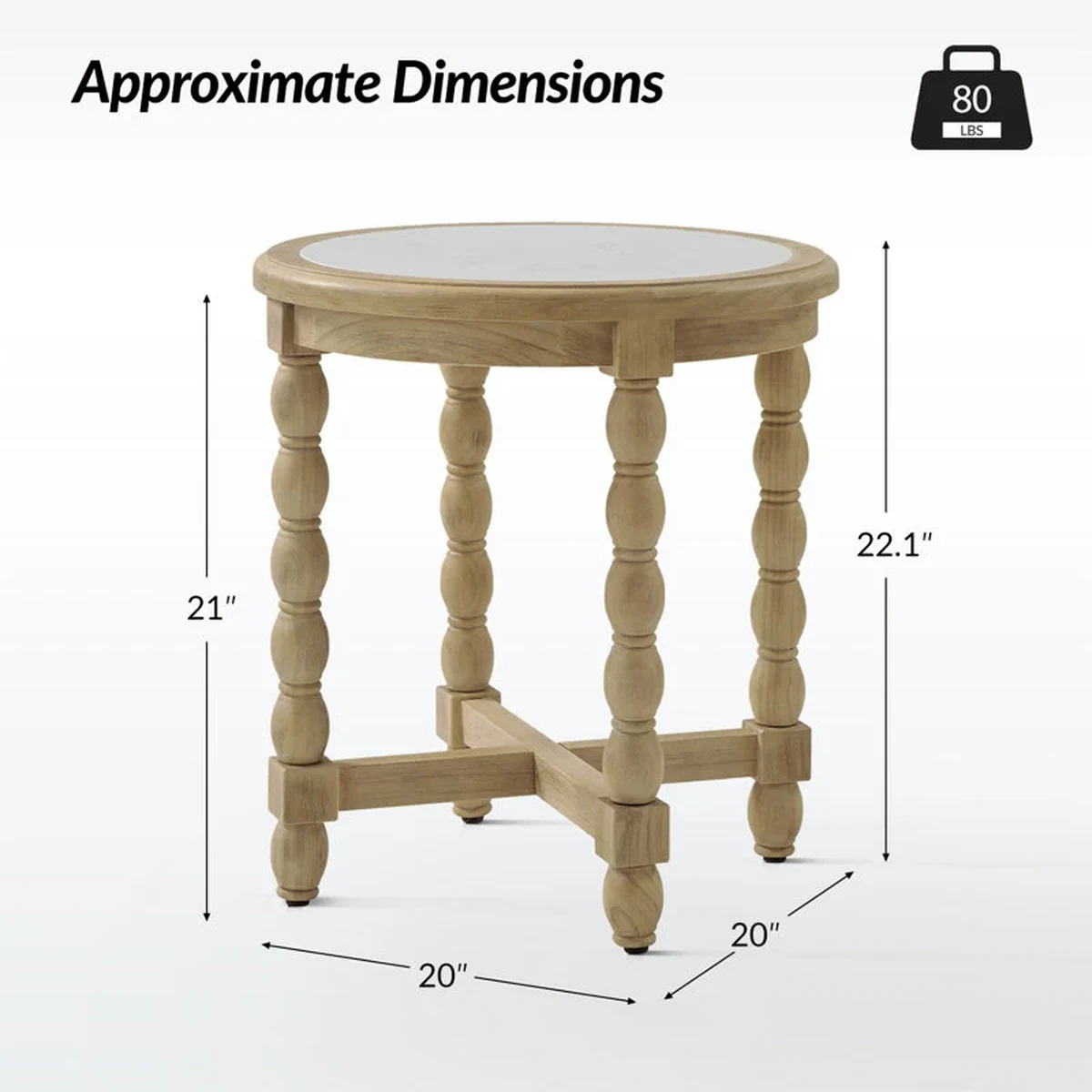 Farmhouse Solid Wood Coffee Accent Table