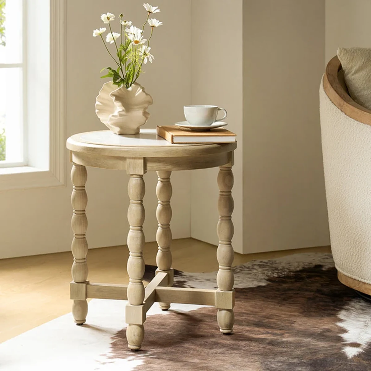 Farmhouse Solid Wood Coffee Accent Table