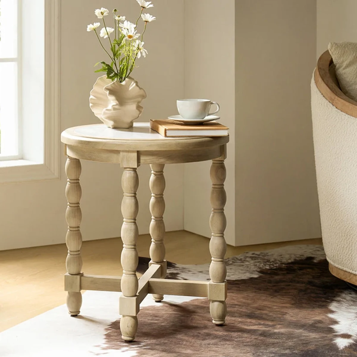 Farmhouse Solid Wood Coffee Accent Table