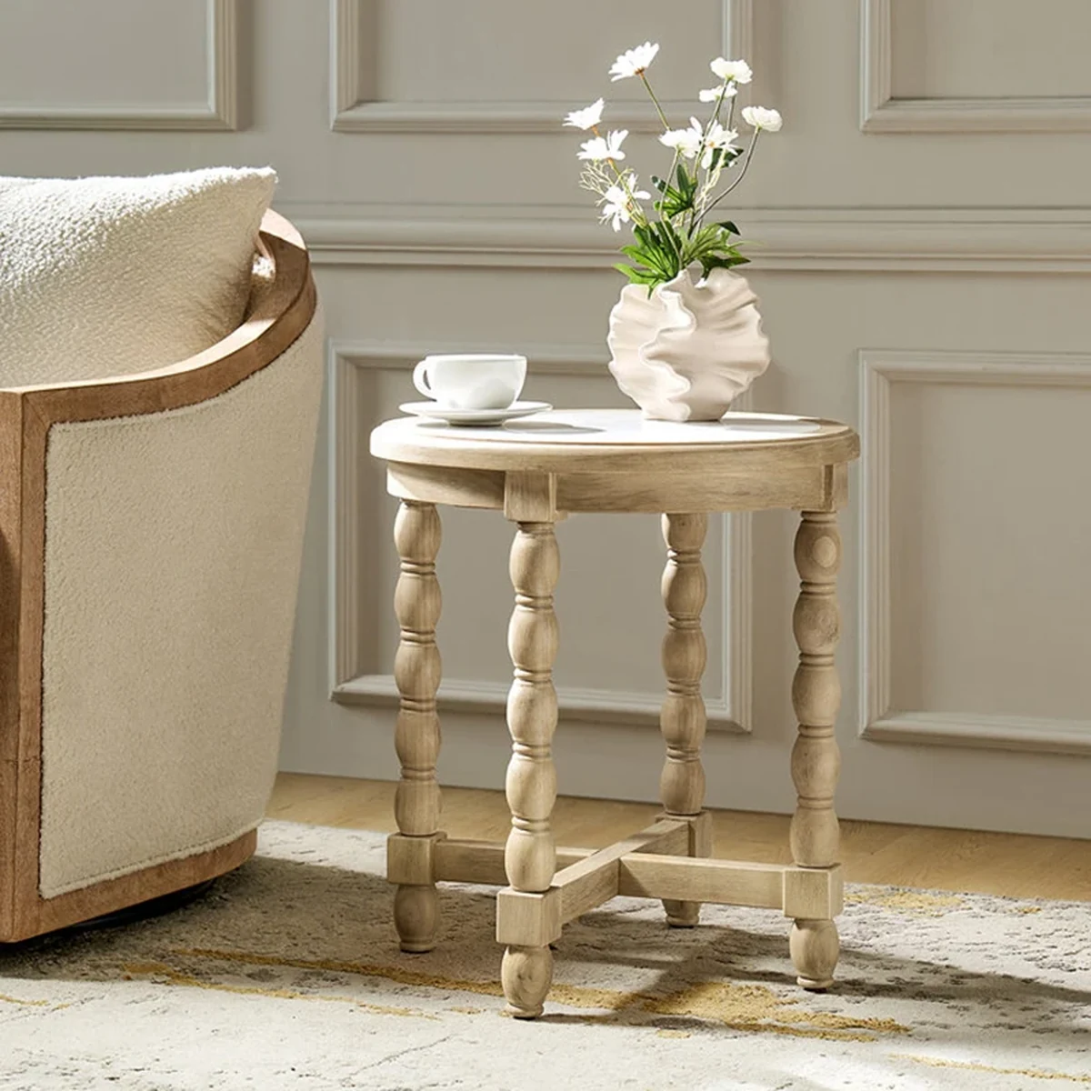 Farmhouse Solid Wood Coffee Accent Table