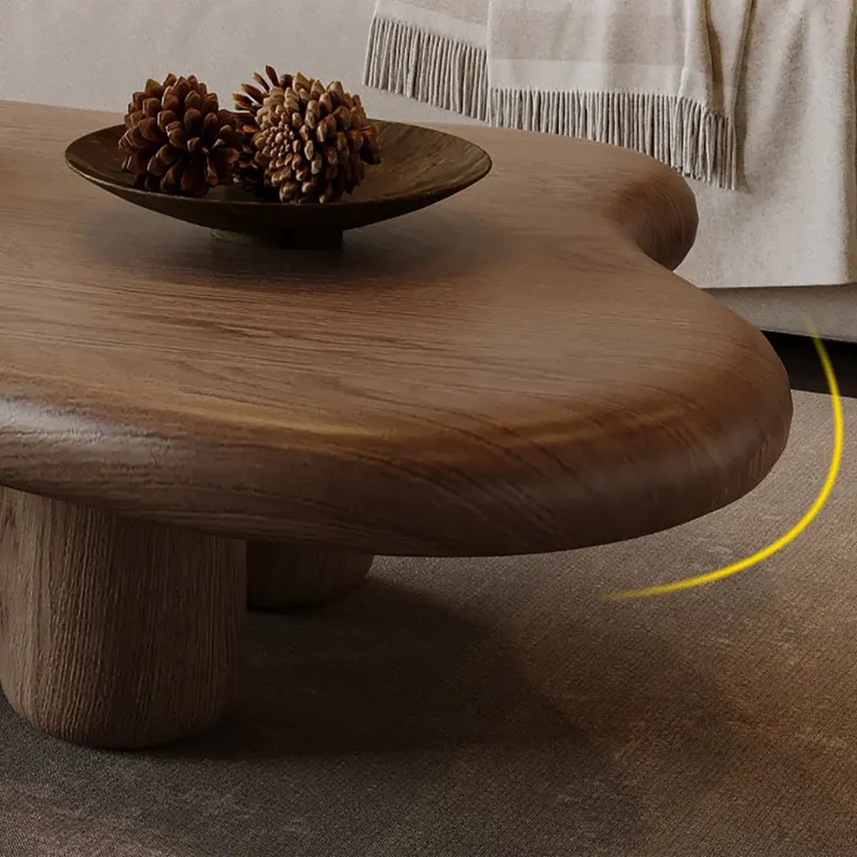 Vintage Solid Wood Coffee Accent Table