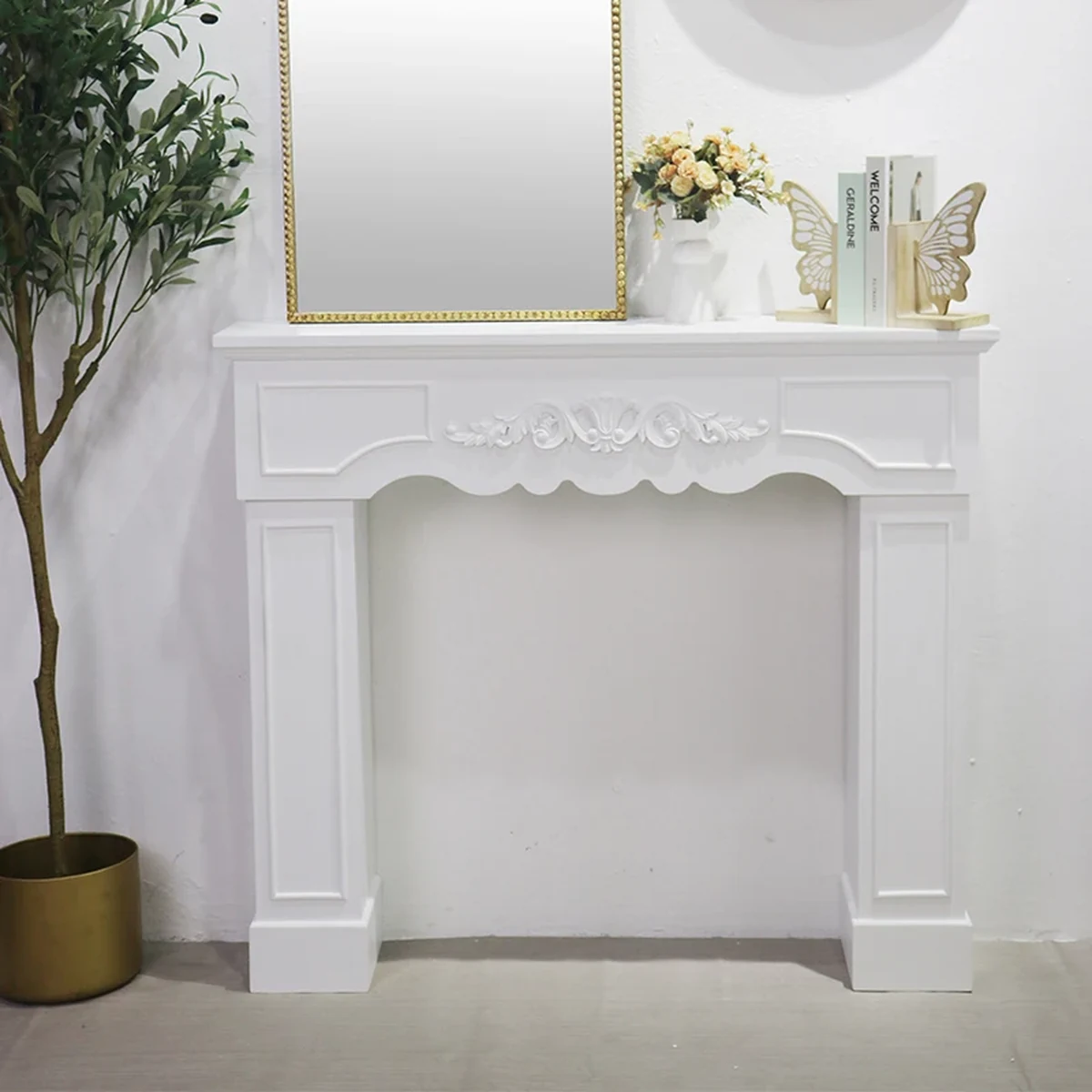 Antique Solid Wood Console Accent Table