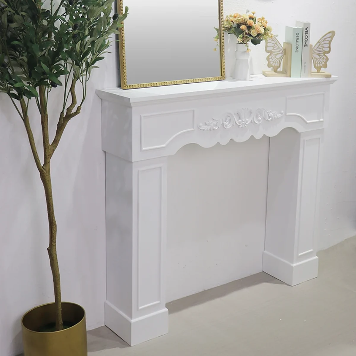 Antique Solid Wood Console Accent Table