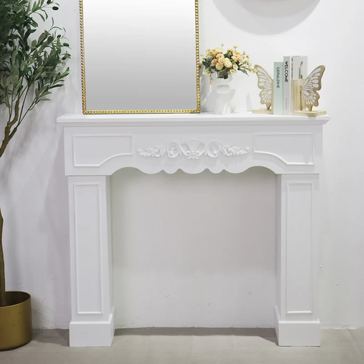 Antique Solid Wood Console Accent Table
