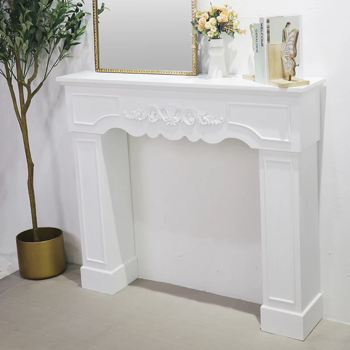 Antique Solid Wood Console Accent Table