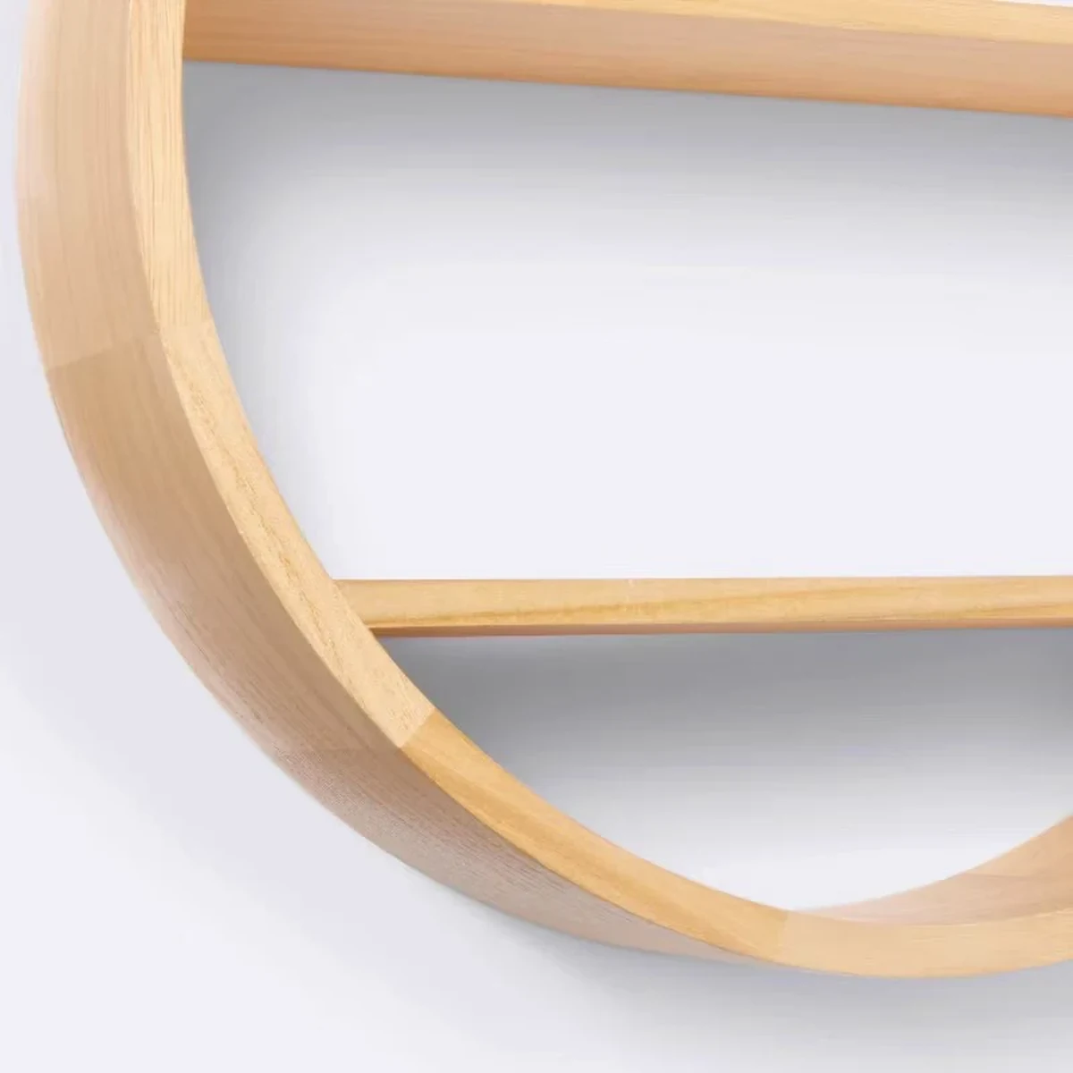 Farmhouse Solid Wood Round Floating Floating Wall Shelf