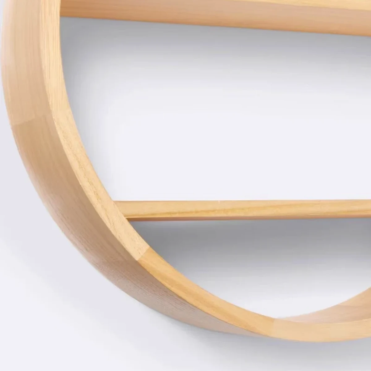 Farmhouse Solid Wood Round Floating Floating Wall Shelf