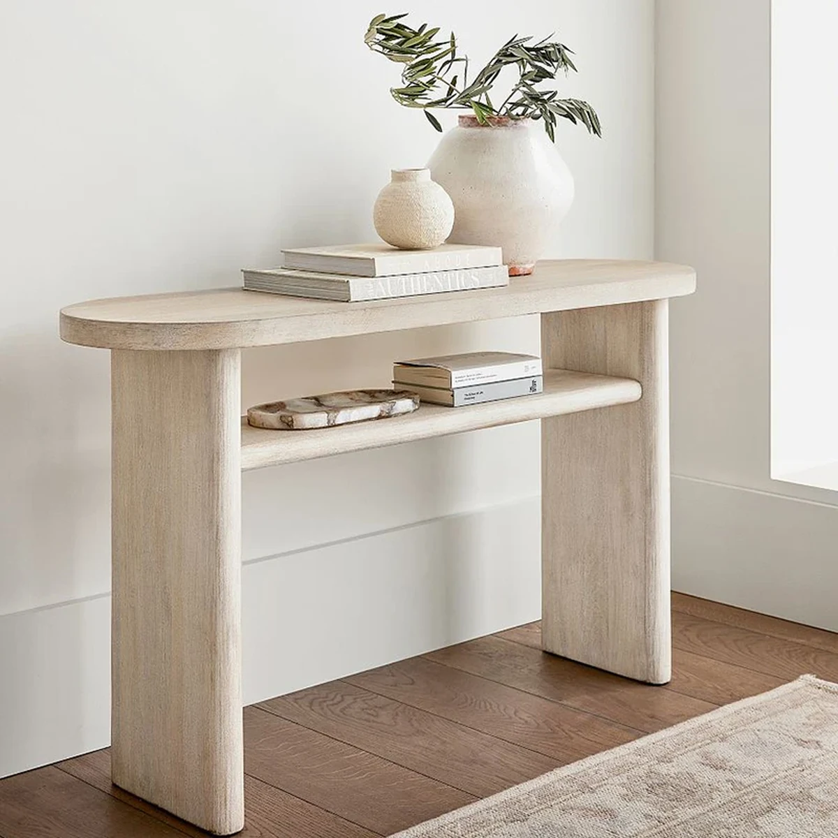 Farmhouse Solid Wood Console Accent Table
