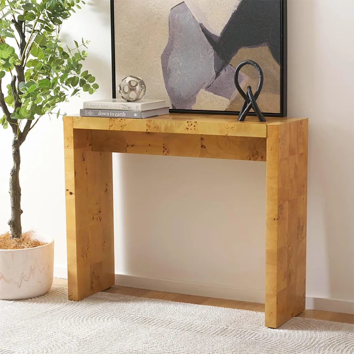 Farmhouse Solid Wood Console Accent Table