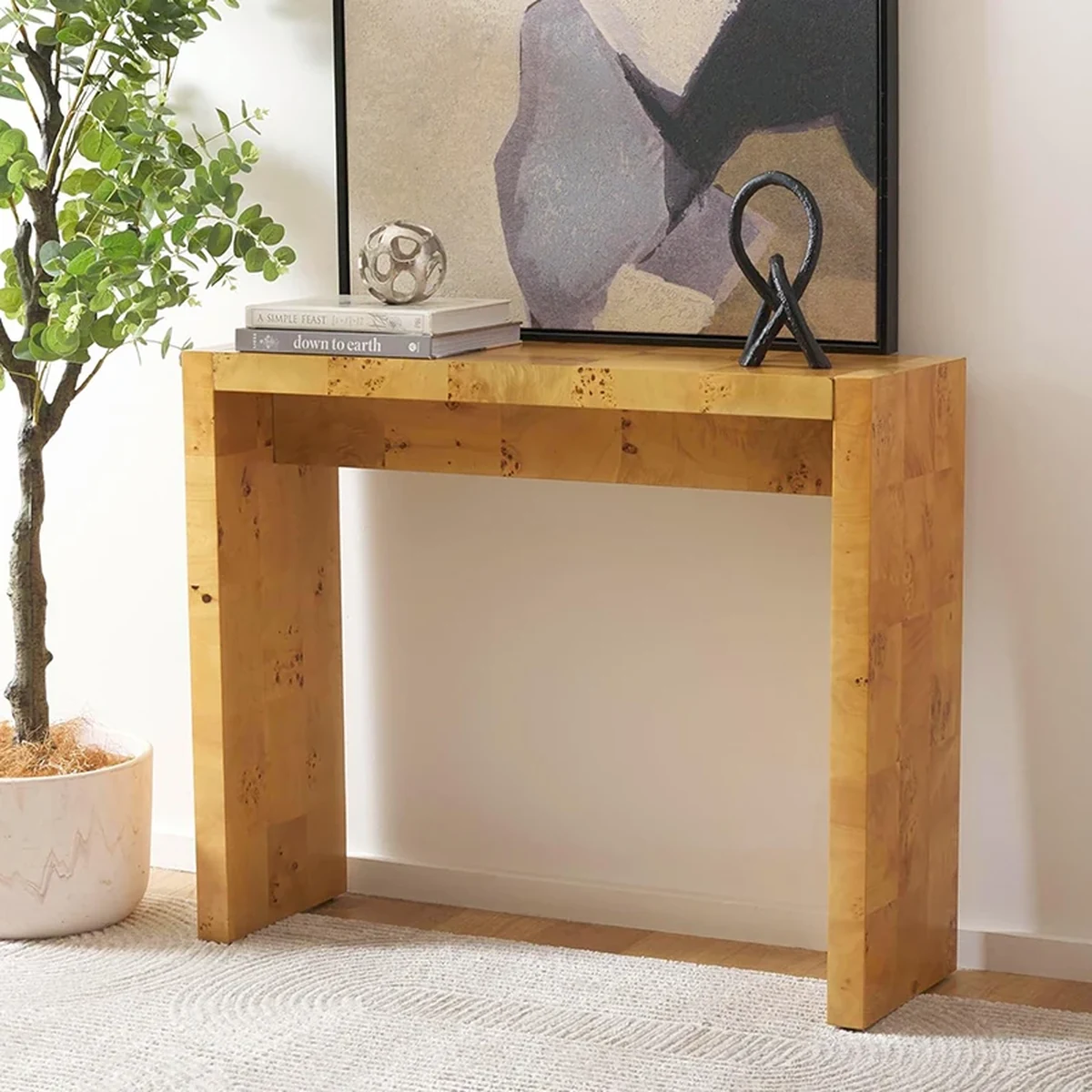 Farmhouse Solid Wood Console Accent Table