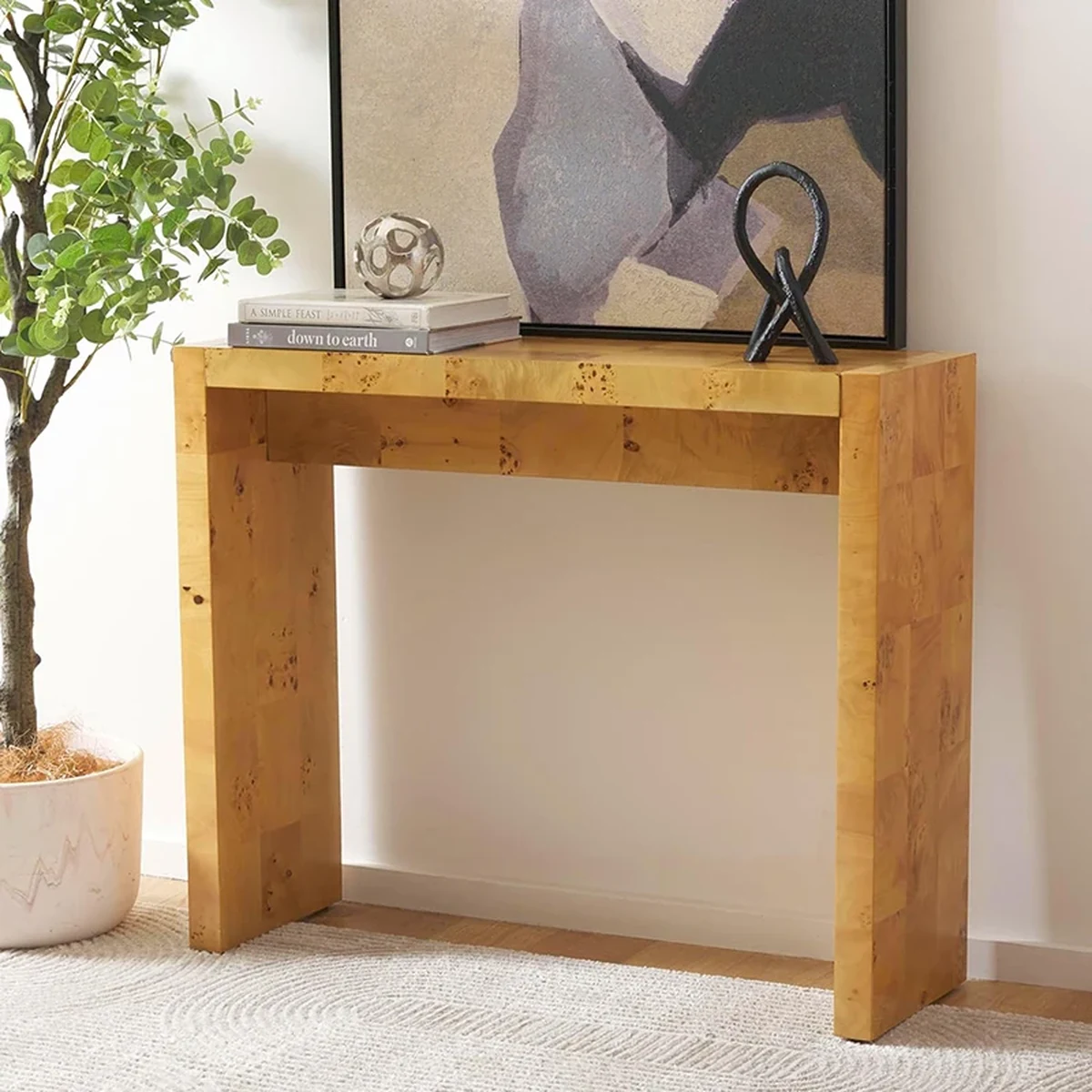 Farmhouse Solid Wood Console Accent Table