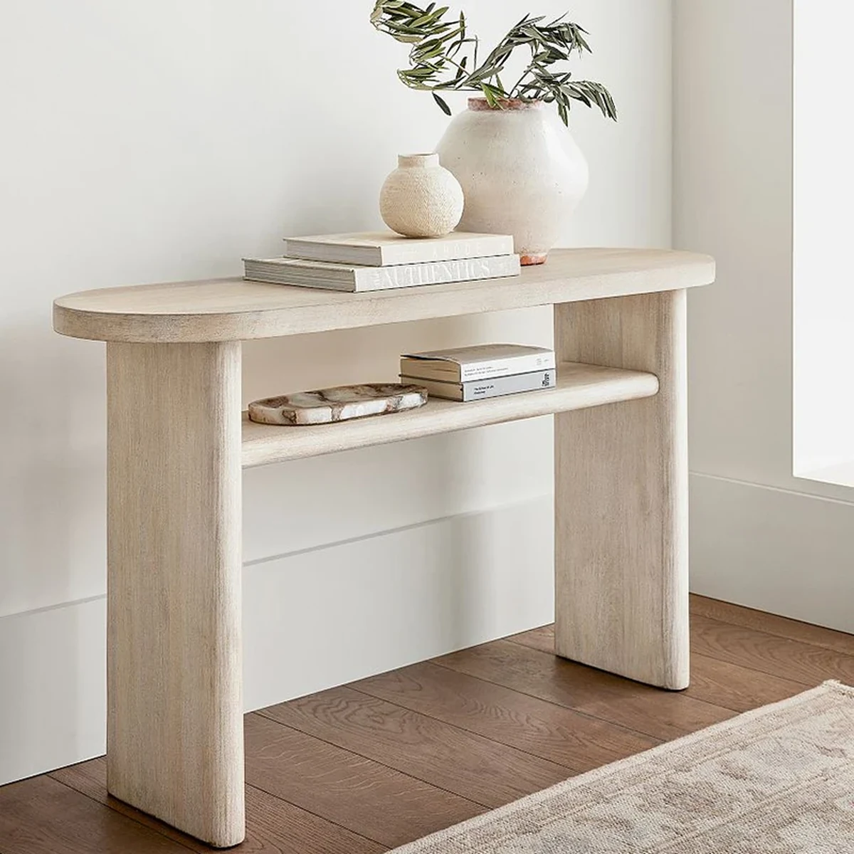 Modern Solid Wood Console Accent Table