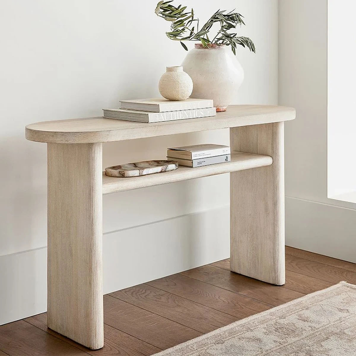 Modern Solid Wood Console Accent Table