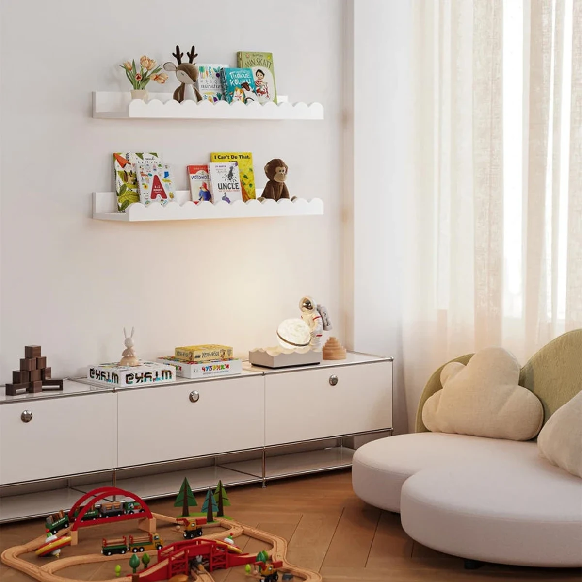 Classic Solid Wood Floating Floating Wall Shelf