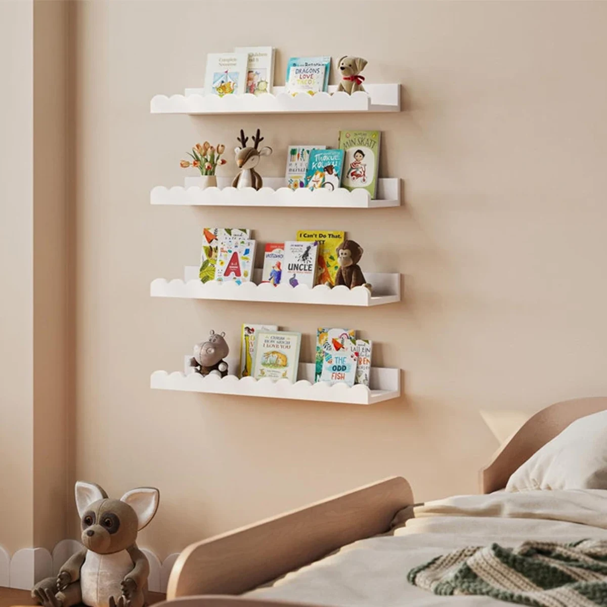 Classic Solid Wood Floating Floating Wall Shelf