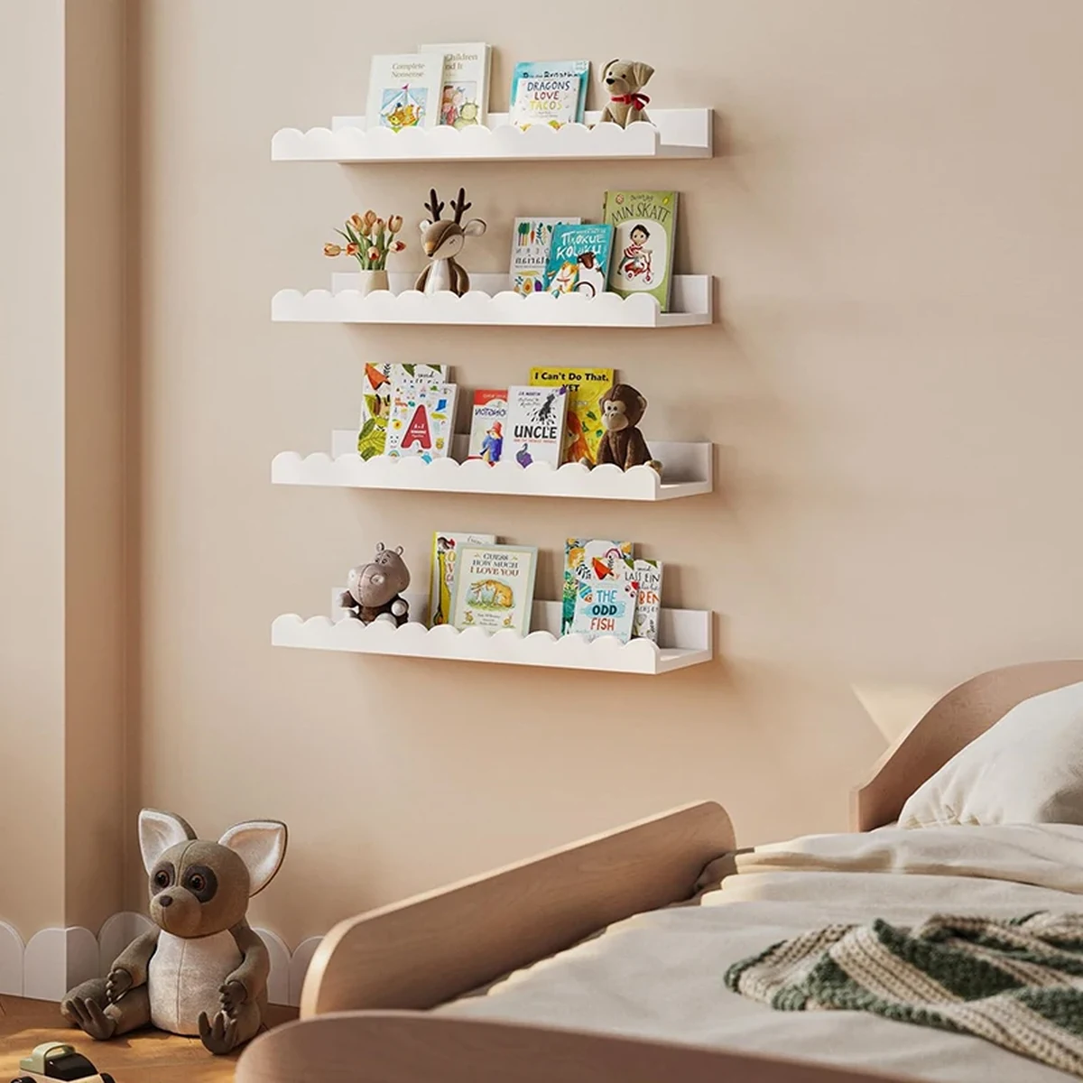 Classic Solid Wood Floating Floating Wall Shelf