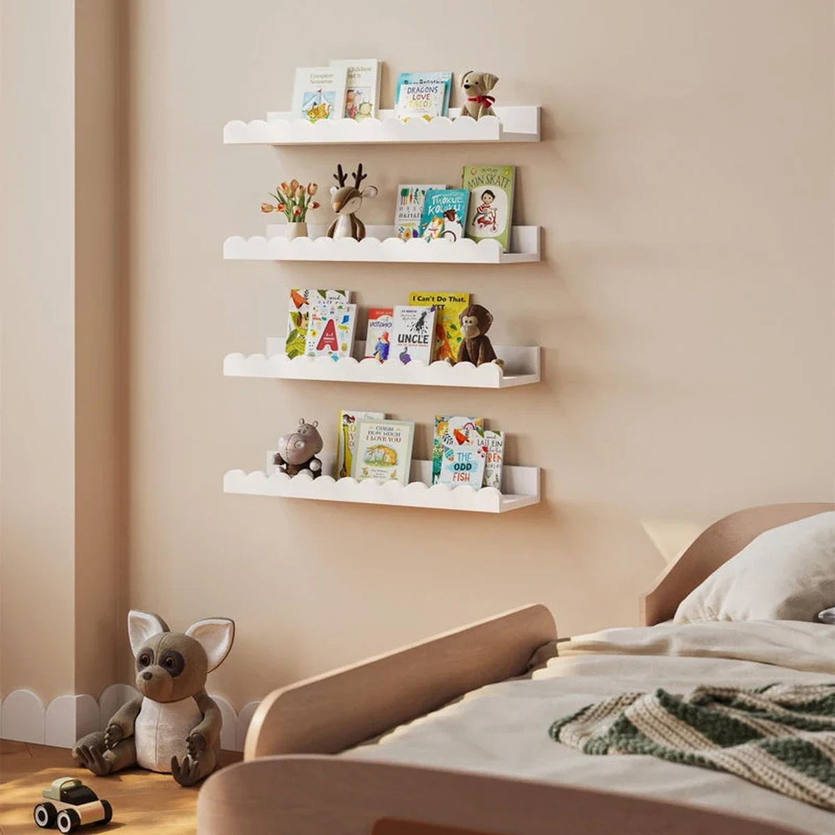 Classic Solid Wood Floating Floating Wall Shelf