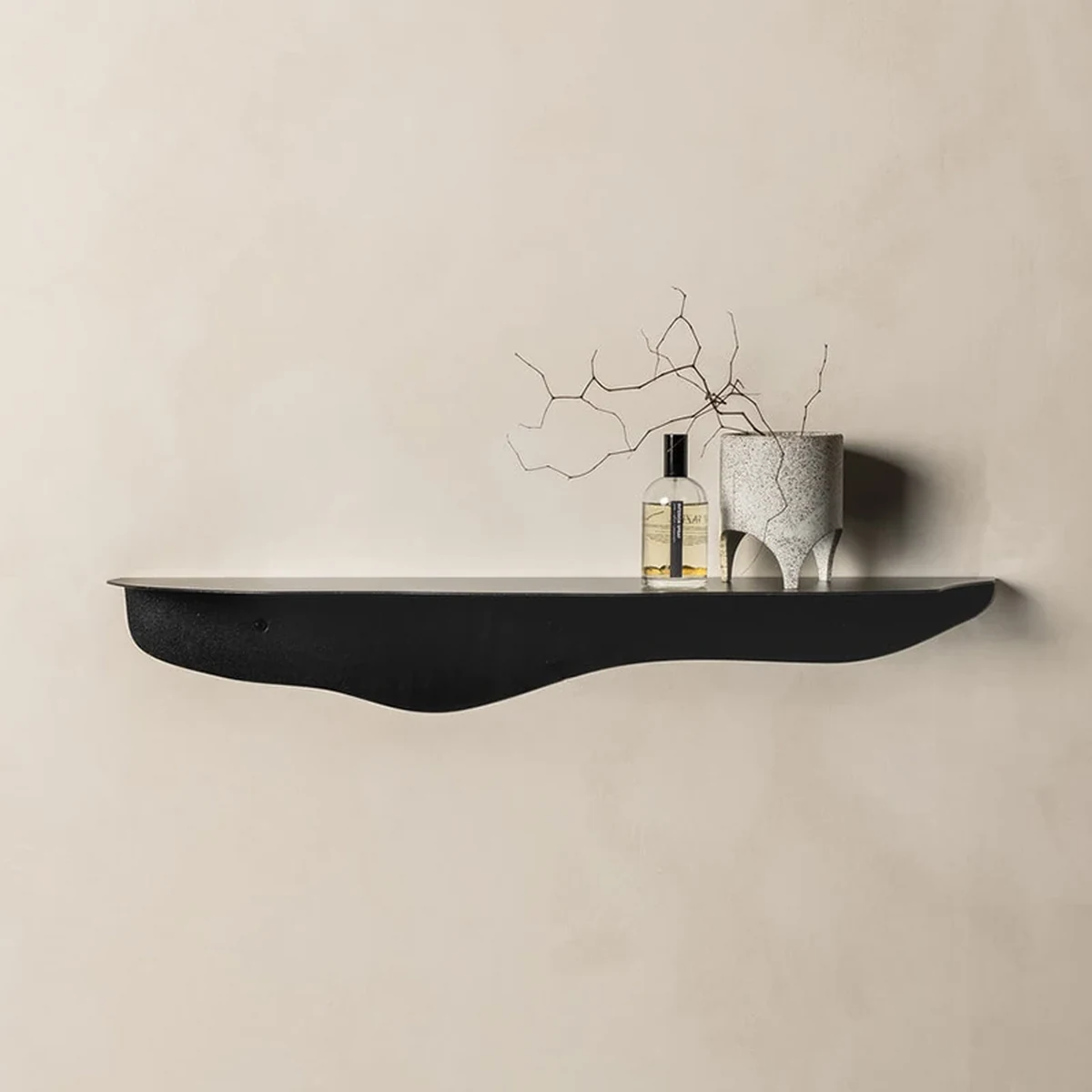 Modern Solid Wood Floating Floating Wall Shelf