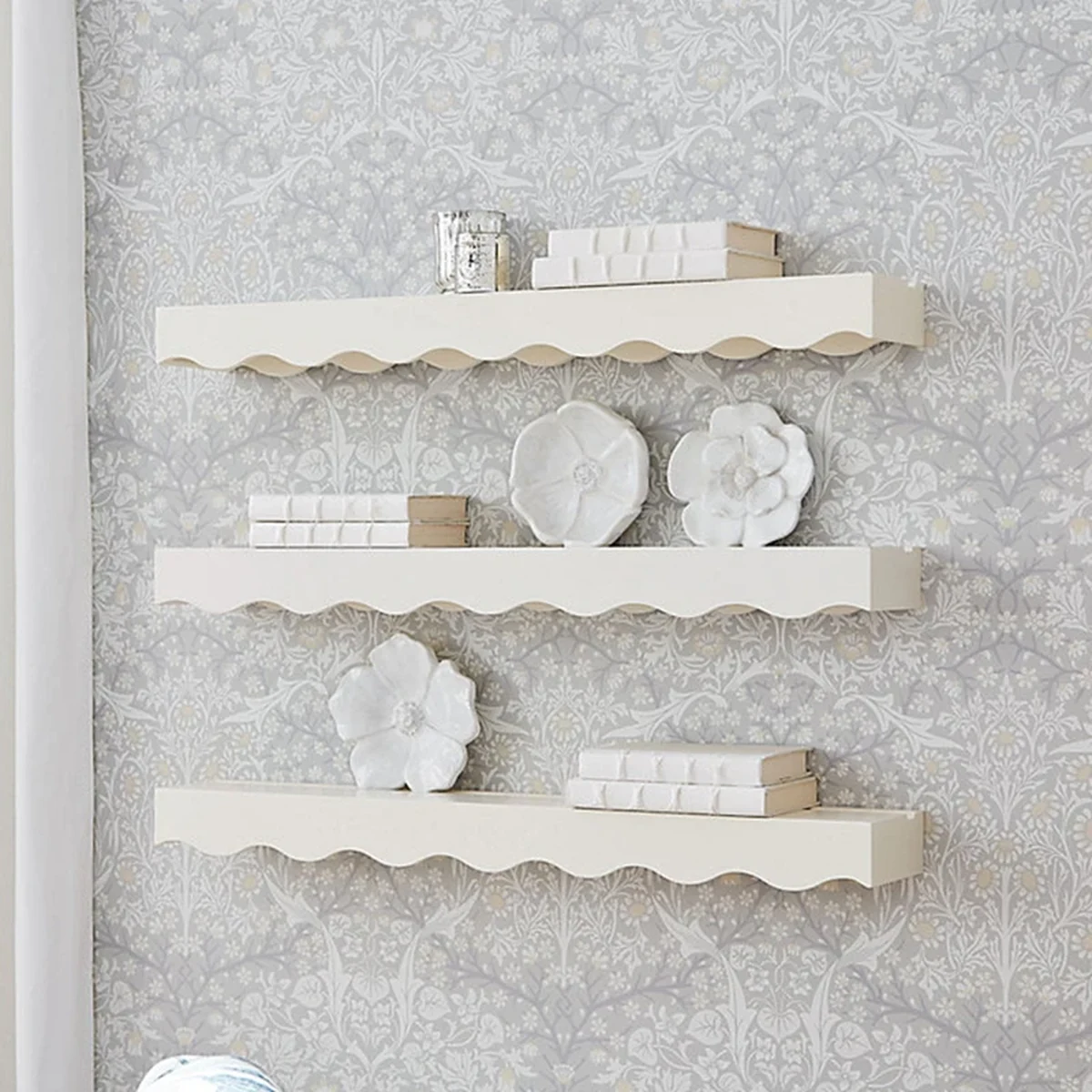 Rustic Solid Wood Floating Floating Wall Shelf