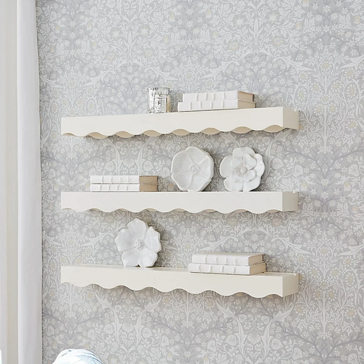 Rustic Solid Wood Floating Floating Wall Shelf