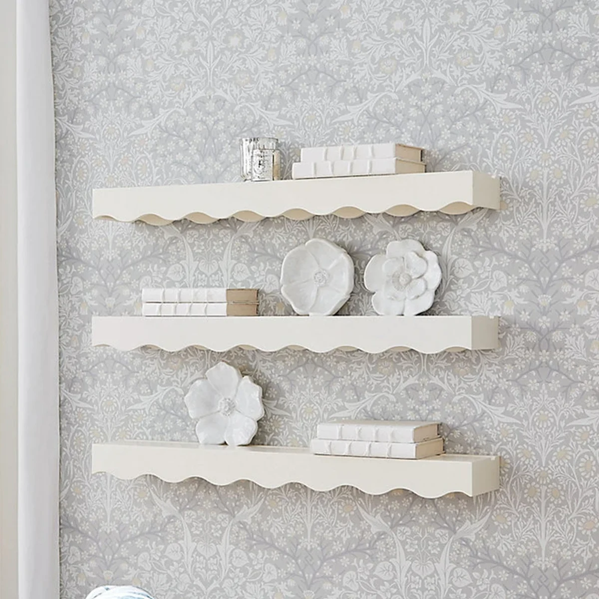 Rustic Solid Wood Floating Floating Wall Shelf