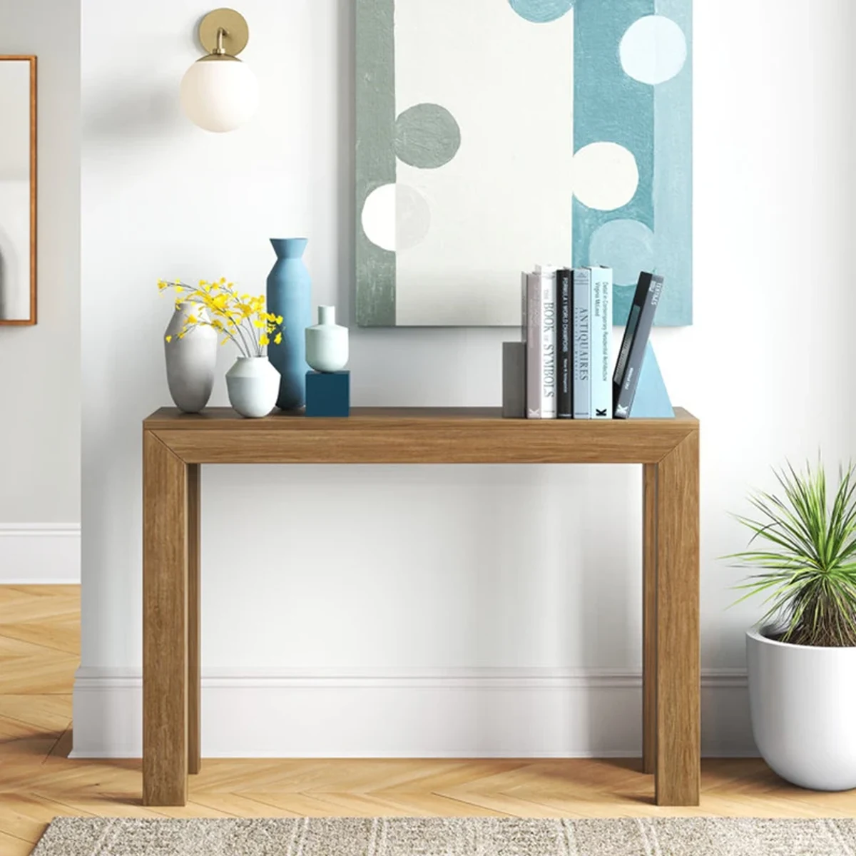 Farmhouse Solid Wood Console Side Accent Table