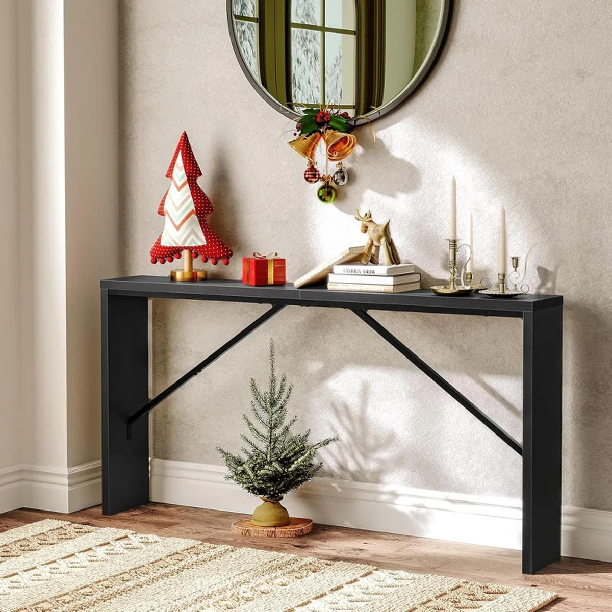 Modern Solid Wood Console Accent Table