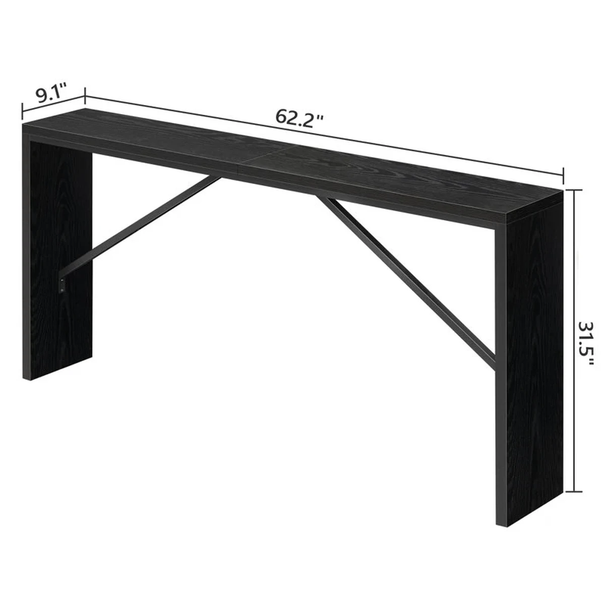 Modern Solid Wood Console Accent Table