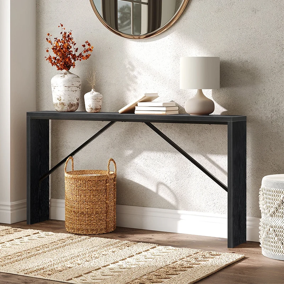 Modern Solid Wood Console Accent Table