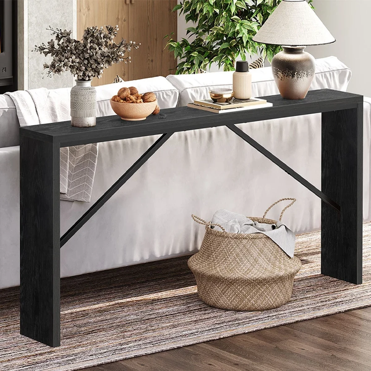 Modern Solid Wood Console Accent Table