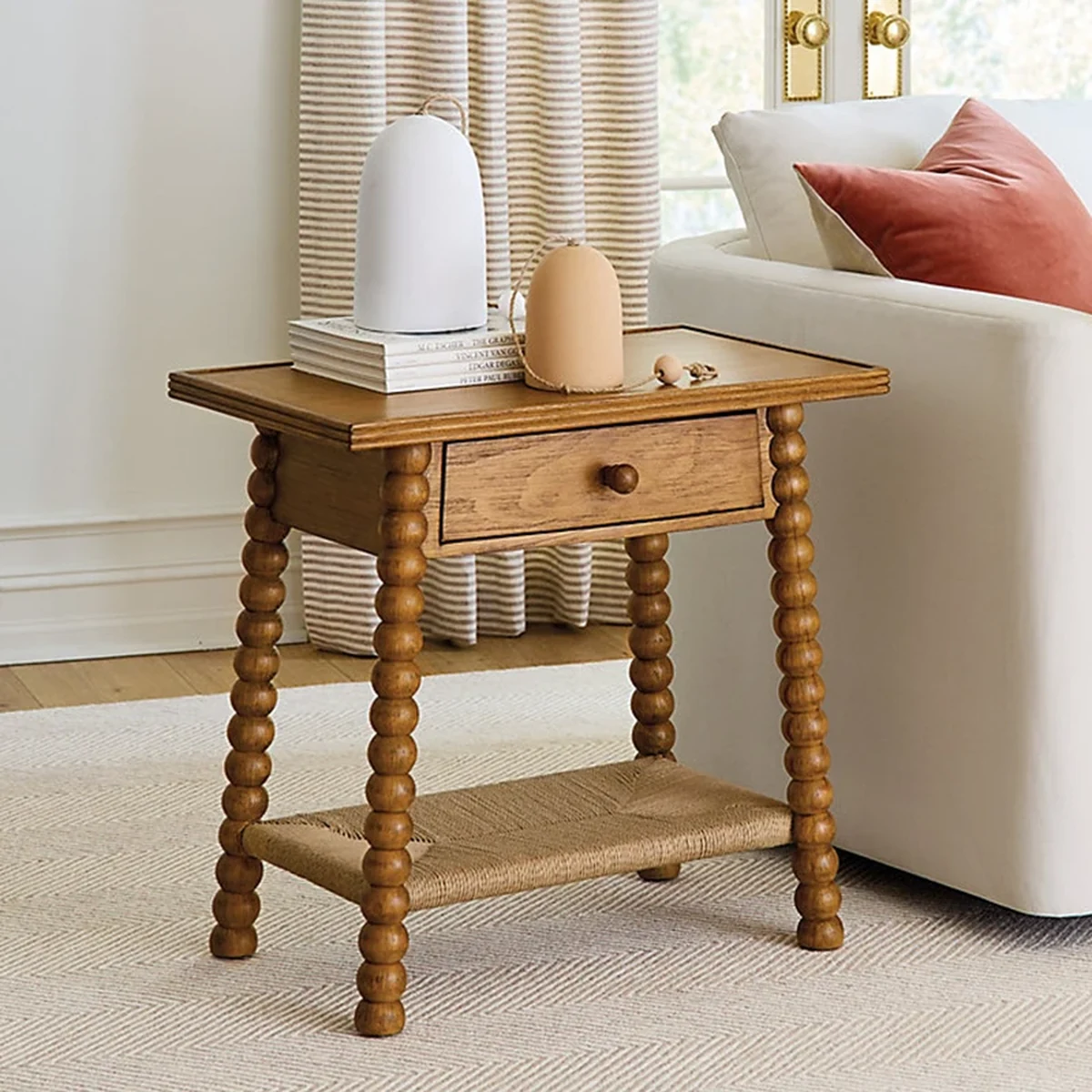 Vintage Solid Wood Square Coffee Accent Table