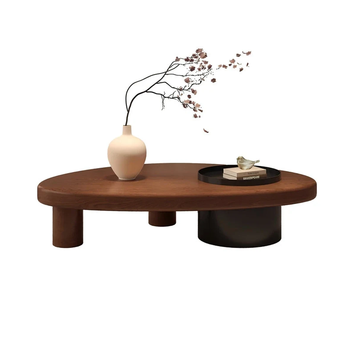 Farmhouse Solid Wood Irregular Coffee Accent Table