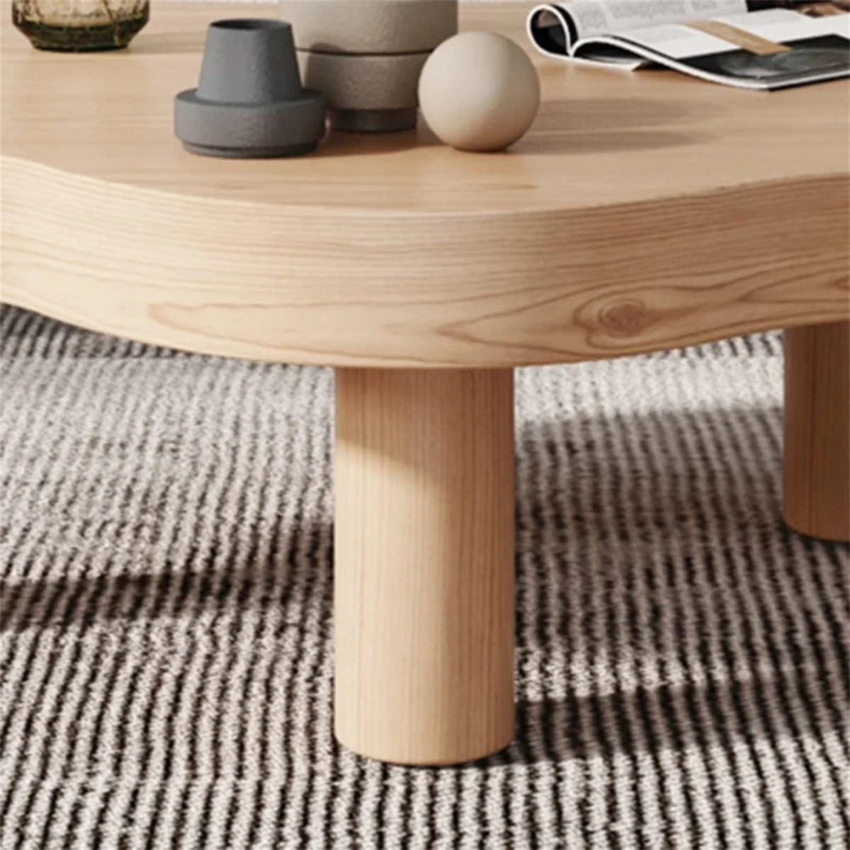 Farmhouse Solid Wood Irregular Coffee Accent Table