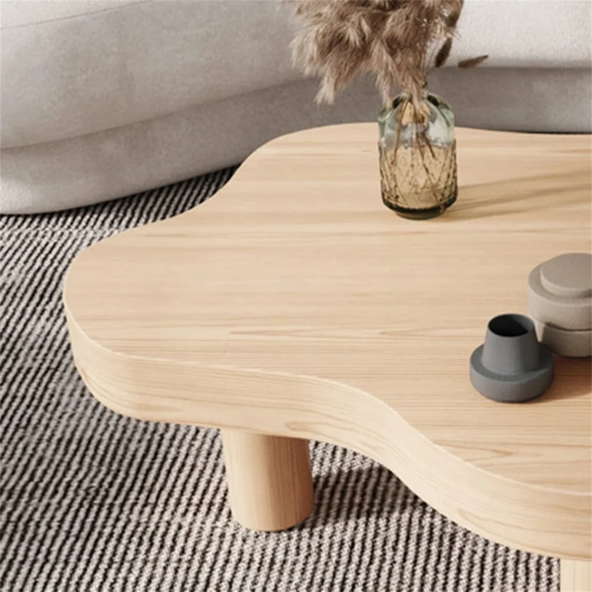 Farmhouse Solid Wood Irregular Coffee Accent Table