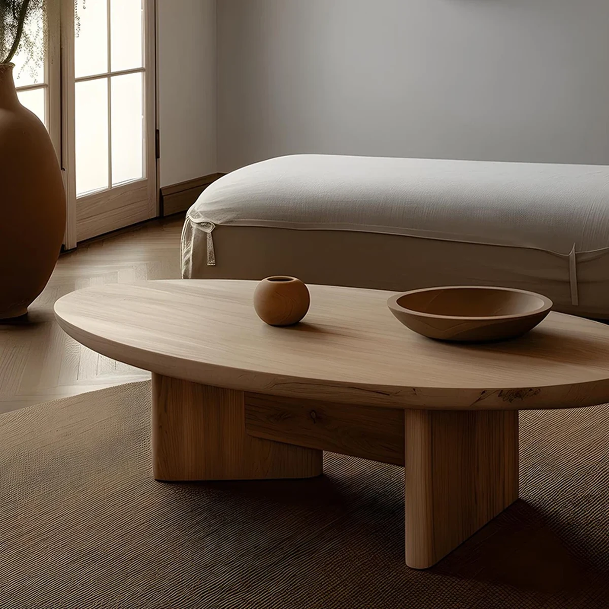 Farmhouse Solid Wood Coffee Accent Table