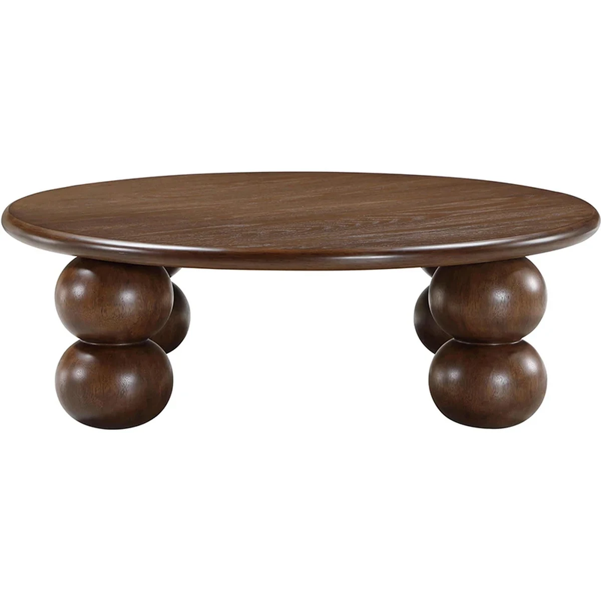 Vintage Solid Wood Round Coffee Accent Table